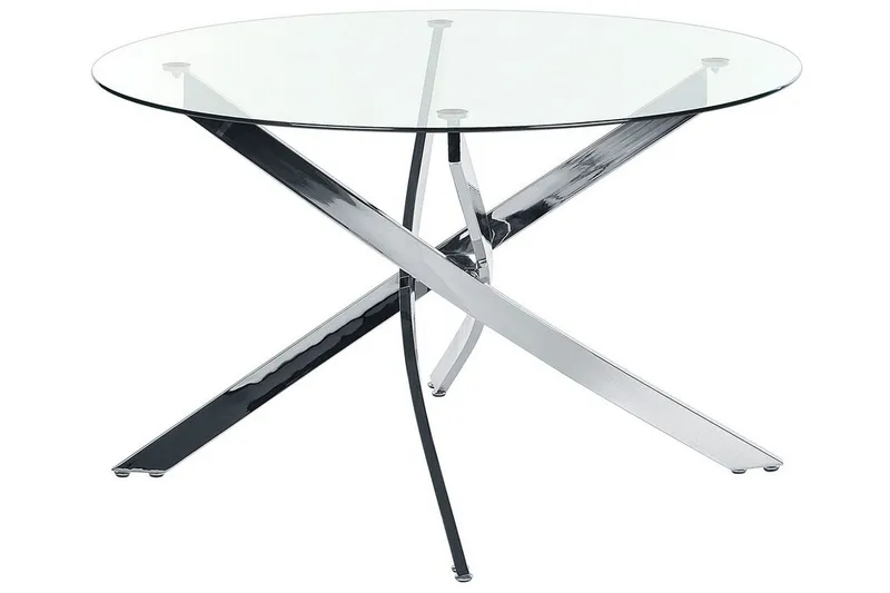 Vincenzo Matbord 120 cm Rund, transparent/Silver
