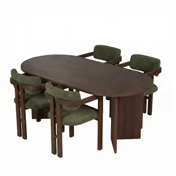 Vintar Matbord- och stolset 180x75x90 cm 5 delar