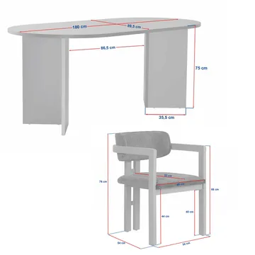 Vintar Matbord- och stolset 180x75x90 cm 7 delar - Milano Valnöt, Mörk valnöt, Brun - Products - Möbler - Bord & matgrupp - Matgrupp