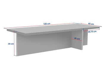 Zephral Soffbord 120x30x45 cm - Travertin, Milano Walnut - Products - Möbler - Bord & matgrupp - Soffbord