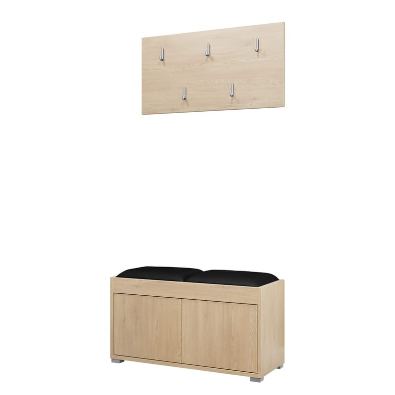 Agawal Hallmöbelset - Brun - Products - Möbler - Hallmöbler - Möbelset för hall & entre