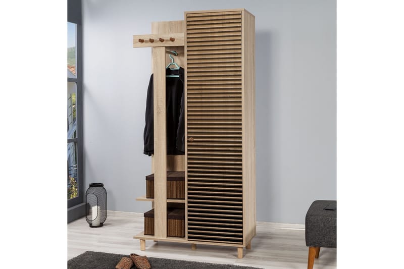 Brokind Klädförvaring 90 cm - Brun - Products - Möbler - Hallmöbler - Möbelset för hall & entre