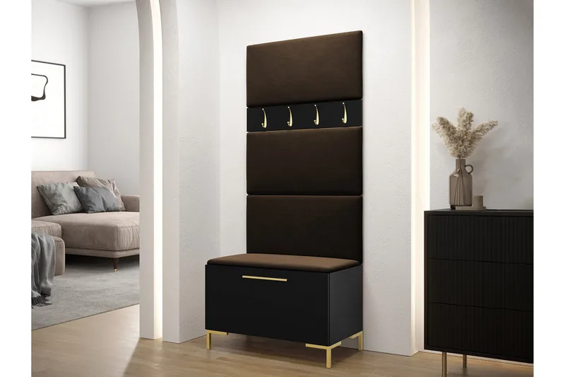 Dunvegan Hallmöbelset 84x46 cm - Svart - Products - Möbler - Hallmöbler - Möbelset för hall & entre