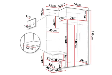 Farosa Hallmöbelset - Vit - Products - Möbler - Hallmöbler - Möbelset för hall & entre