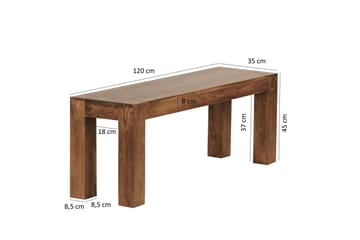 Groenenboom Sittbänk - Brun - Products - Möbler - Hallmöbler - Hallbänk