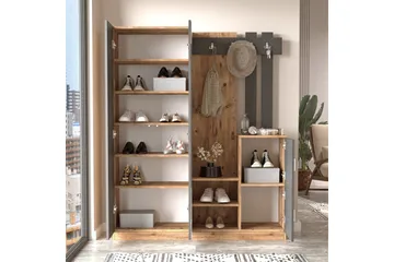 Hialeh Hallmöbelset 38x147 cm - Natur/Antracit - Products - Möbler - Hallmöbler - Möbelset för hall & entre