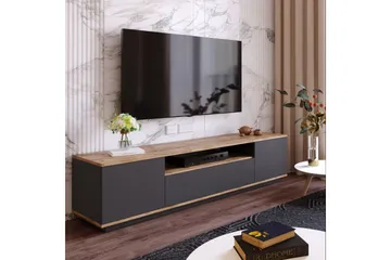 Anari Tv-bänk 180 cm med Hylla - Antracit/Natur - Products - Möbler - TV- & Mediamöbler - TV bänk & mediabänk