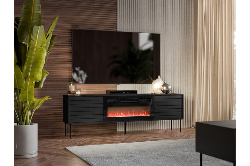 Belonger Tv-bänk 180 cm - Svart - Products - Möbler - TV- & Mediamöbler - TV bänk & mediabänk