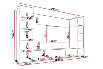 Bernice Tv-skåp 38x150 cm - Svart - Products - Möbler - TV- & Mediamöbler - TV-möbelset