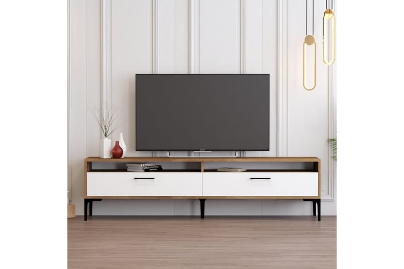 Brutorp Tv-bänk 180 cm - Valnöt/Vit - Products - Möbler - TV- & Mediamöbler - TV bänk & mediabänk