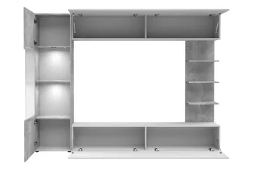 Bunda Tv-möbelset 250x30 cm - Grå/Vit - Products - Möbler - TV- & Mediamöbler - TV-möbelset