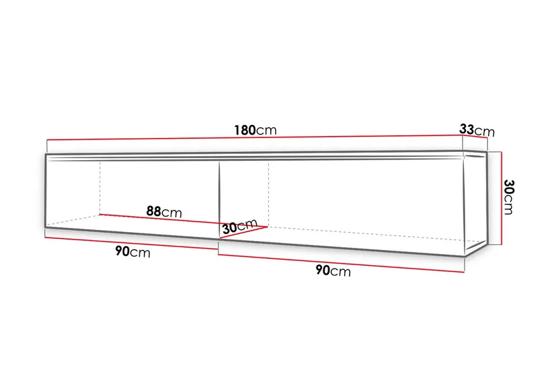 Cuguen Tv-skåp 180 cm - Natur - Products - Möbler - TV- & Mediamöbler - TV bänk & mediabänk