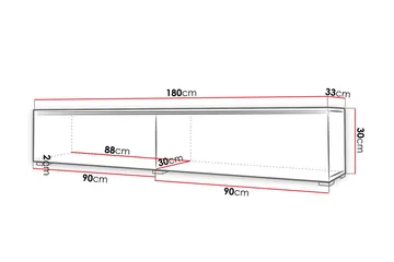 Cuguen Tv-skåp 180 cm - Natur - Products - Möbler - TV- & Mediamöbler - TV bänk & mediabänk