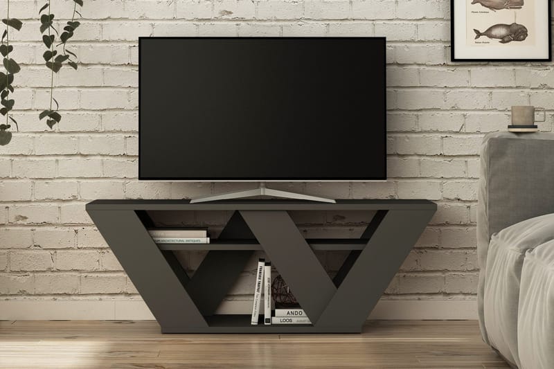 Homitis Tv-Bänk 110 cm - Mörkgrå - Products - Möbler - TV- & Mediamöbler - TV bänk & mediabänk