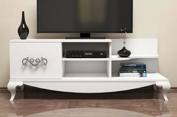 Hovdane TV-Bänk 130 cm - Vit - Products - Möbler - TV- & Mediamöbler - TV bänk & mediabänk
