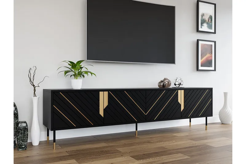 Juniskär Tv-skåp 204 cm - Svart - Products - Möbler - TV- & Mediamöbler - TV-skåp