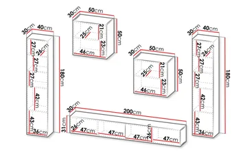 Kangana Tv-möbelset - Beige - Products - Möbler - TV- & Mediamöbler - TV-möbelset