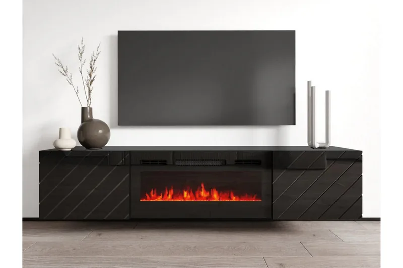 Kanki Tv-bänk 183 cm - Svart - Products - Möbler - TV- & Mediamöbler - TV bänk & mediabänk