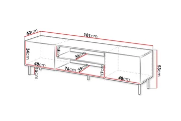 Lionel Tv-bänk 181 cm - Kashmir - Products - Möbler - TV- & Mediamöbler - TV bänk & mediabänk