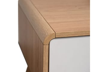 Lowboard Cassie 100x51x40 cm, Ek/Vit - 100x51x40 cm, Ek/Vit - Products - Möbler - TV- & Mediamöbler - TV bänk & mediabänk