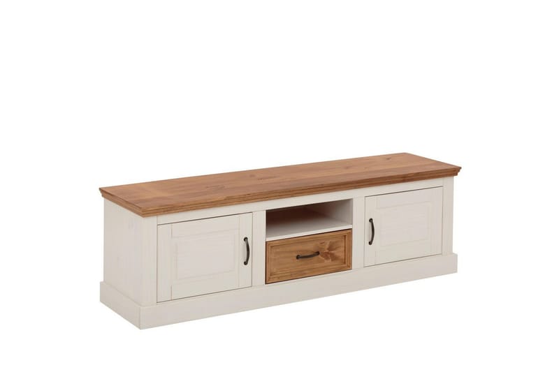 Lowboard Selma Vit/Fläck/Vax, Vit/Fläck/Vax