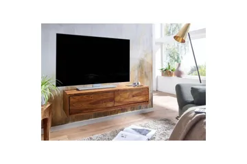Lowboard Wohnling Massivt trä hängande med 2 lådor lantstil - Products - Möbler - TV- & Mediamöbler - TV-skåp