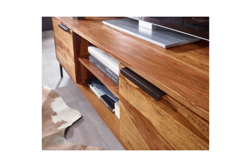 Lowboard Wohnling Massivt trä med förvaring 2 dörrar lantligt - Products - Möbler - TV- & Mediamöbler - TV bänk & mediabänk