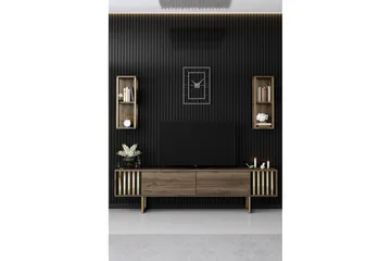 Masatomo Tv-bänk 180 cm - Valnöt/Svart - Products - Möbler - TV- & Mediamöbler - TV bänk & mediabänk