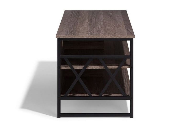 Melnychuk TV-Bänk 120 cm - Mörkbrun - Products - Möbler - TV- & Mediamöbler - TV bänk & mediabänk