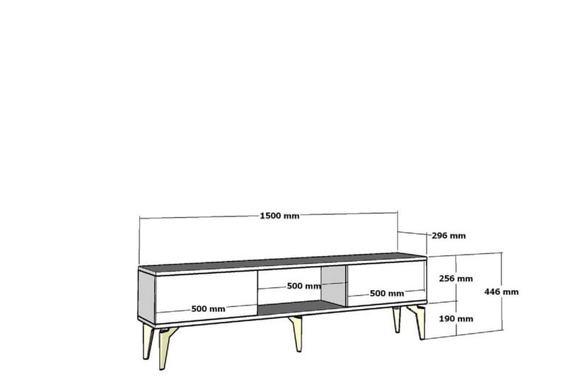 Mula Tv-bänk 150 cm - Vit - Products - Möbler - TV- & Mediamöbler - TV bänk & mediabänk
