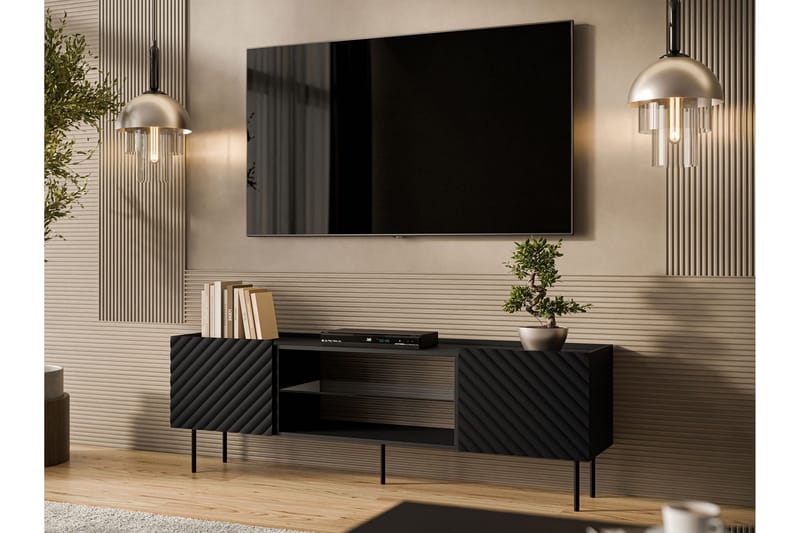 Munkedal Tv-bänk 181 cm - Svart - Products - Möbler - TV- & Mediamöbler - TV bänk & mediabänk