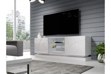 Qiu TV-bänk 40x160 cm - Vit/Högglans - Products - Möbler - TV- & Mediamöbler - TV bänk & mediabänk