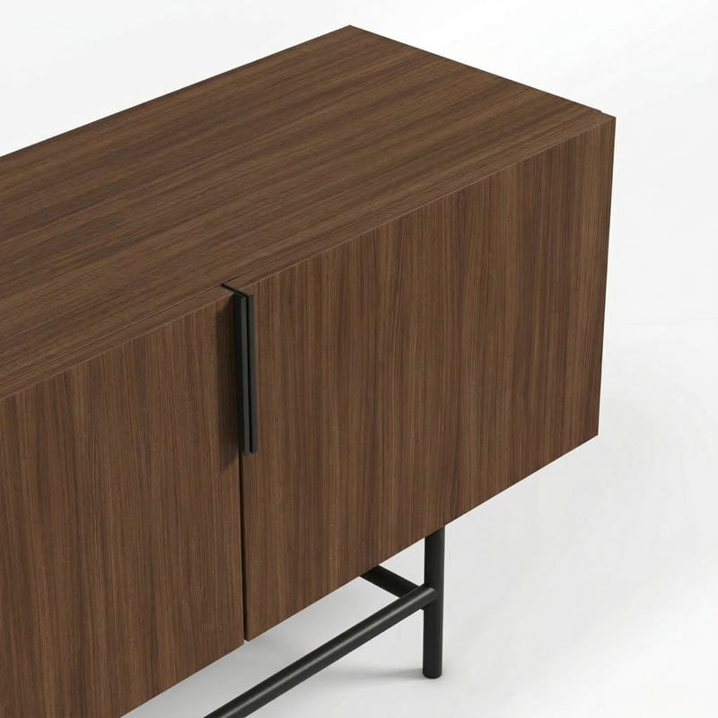 Truvia TV-bänk 200x55x35 cm - Valnöt och svart - Products - Möbler - TV- & Mediamöbler - TV bänk & mediabänk
