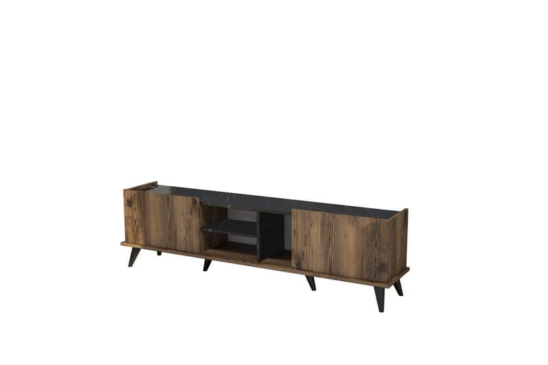 Tv-bänk & mediabänk Challur Tv-bänk 180 cm Valnöt,Svart