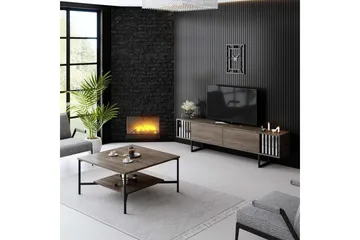 TV-bänk Jeval Valnöt / Svart - Valnöt / Svart - Products - Möbler - TV- & Mediamöbler - TV bänk & mediabänk