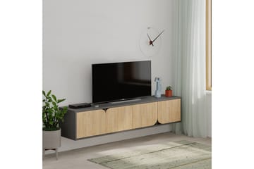 Spark 180 Tv-bänk 180x35,6 cm Svart/Brun - Hanah Home - Products - Möbler - TV- & Mediamöbler - TV bänk & mediabänk