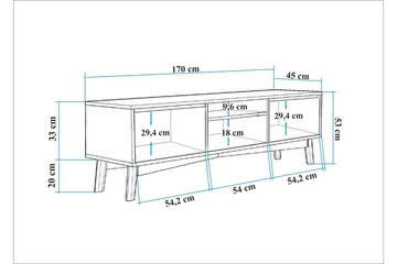 Valsot Tv-bänk 170 cm - Valnöt - Products - Möbler - TV- & Mediamöbler - TV bänk & mediabänk