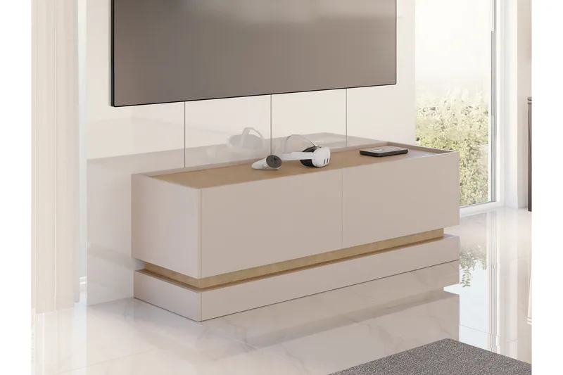 Zelric Tv-bänk 150 cm - Beige - Products - Möbler - TV- & Mediamöbler - TV bänk & mediabänk