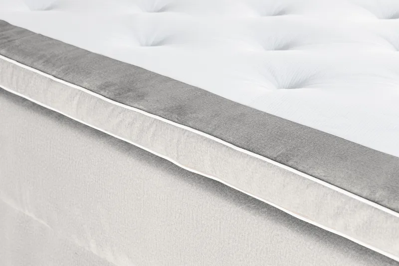 Alessia Komplett Sängpaket med Förvaring LED-belysning 180x200 cm - Grå / Ljusgrå - Products - Möbler - Säng - Säng med förvaring