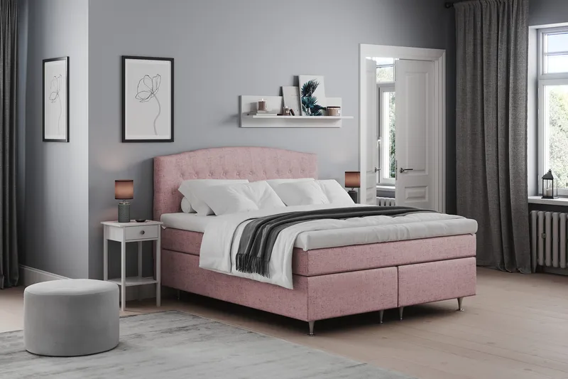 Belda Kontinentalsäng 160x200Fast - Rosa - Products - Möbler - Säng - Kontinentalsäng