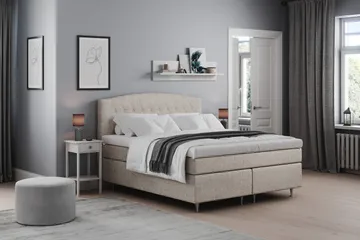 Belda Kontinentalsäng 160x200Medium - Beige - Products - Möbler - Säng - Kontinentalsäng