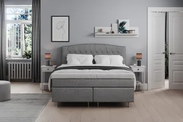 Belda Kontinentalsäng 160x200Medium - Grå - Products - Möbler - Säng - Kontinentalsäng