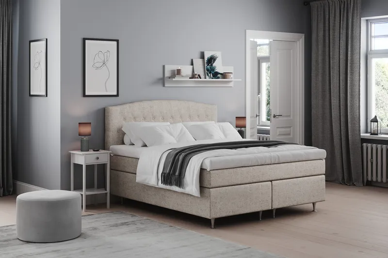 Belda Kontinentalsäng 180x200Fast - Beige - Products - Möbler - Säng - Kontinentalsäng