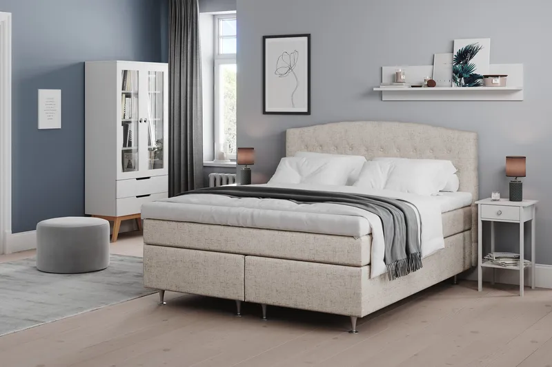 Belda Kontinentalsäng 180x200Fast - Beige - Products - Möbler - Säng - Kontinentalsäng