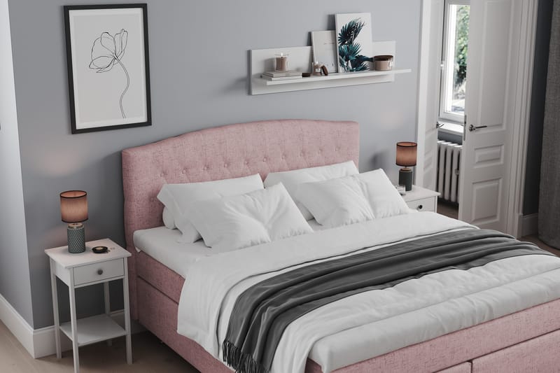 Belda Kontinentalsäng 180x200Fast - Rosa - Products - Möbler - Säng - Kontinentalsäng