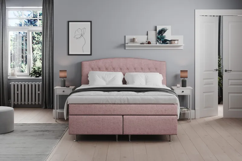 Belda Kontinentalsäng 180x200Fast - Rosa - Products - Möbler - Säng - Kontinentalsäng