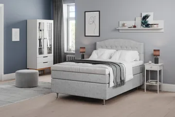 Belda Sängpaket 140x200 Fast - Ljusgrå - Products - Möbler - Säng - Kontinentalsäng
