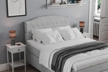Belda Sängpaket 140x200 Fast - Ljusgrå - Products - Möbler - Säng - Kontinentalsäng