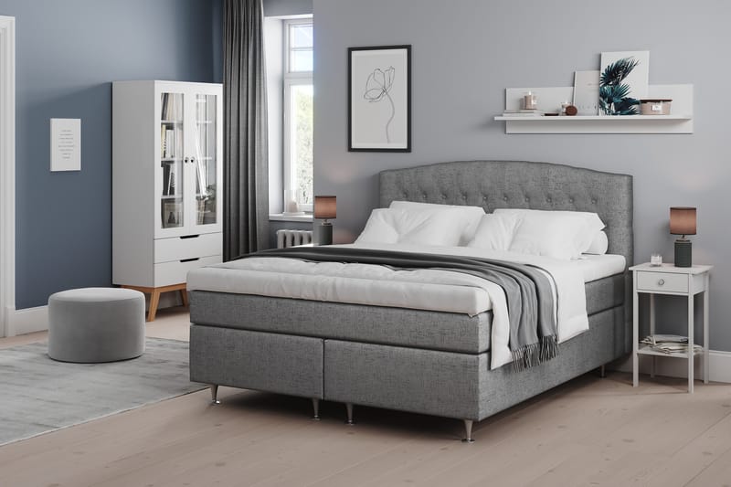 Belda Sängpaket 160x200 Fast/Medium - Grå - Products - Möbler - Säng - Kontinentalsäng