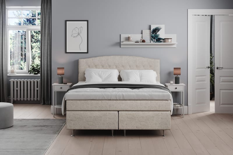 Belda Sängpaket 180x200 Fast/Medium - Beige - Products - Möbler - Säng - Kontinentalsäng